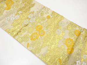 アンティーク　秋草に古典柄織り出し袋帯（材料）